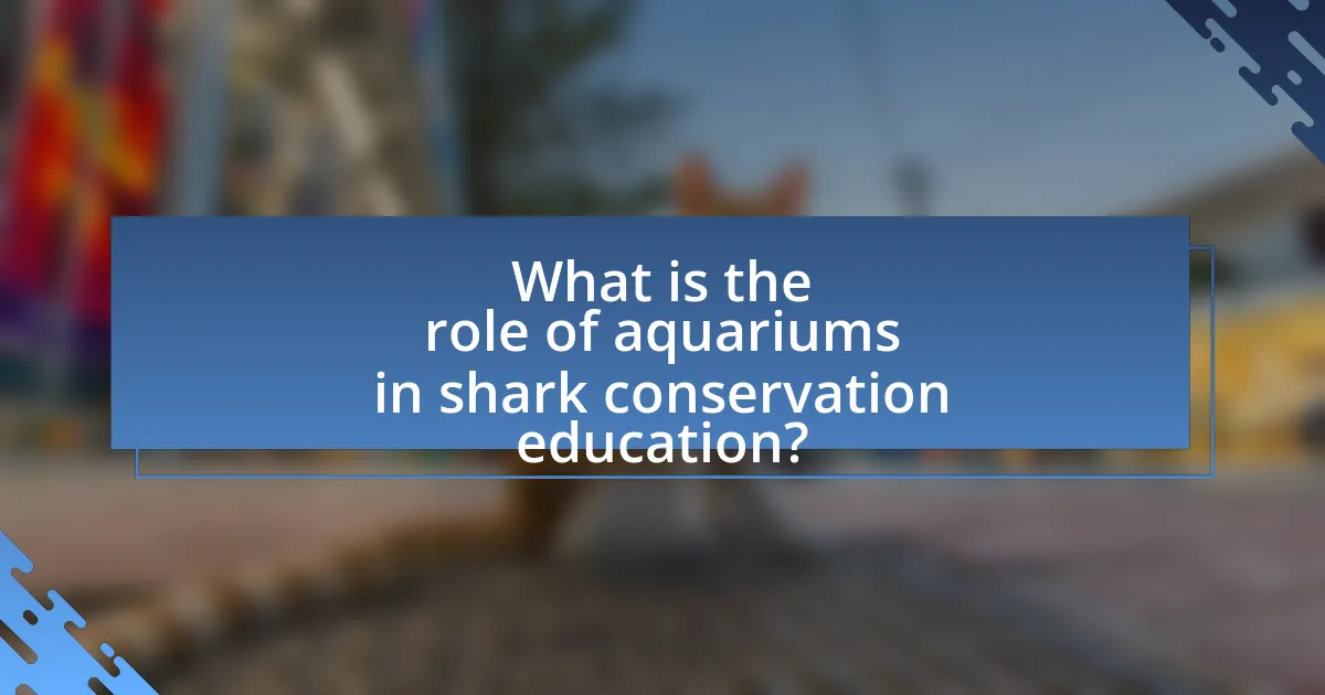 What is the role of aquariums in shark conservation education?