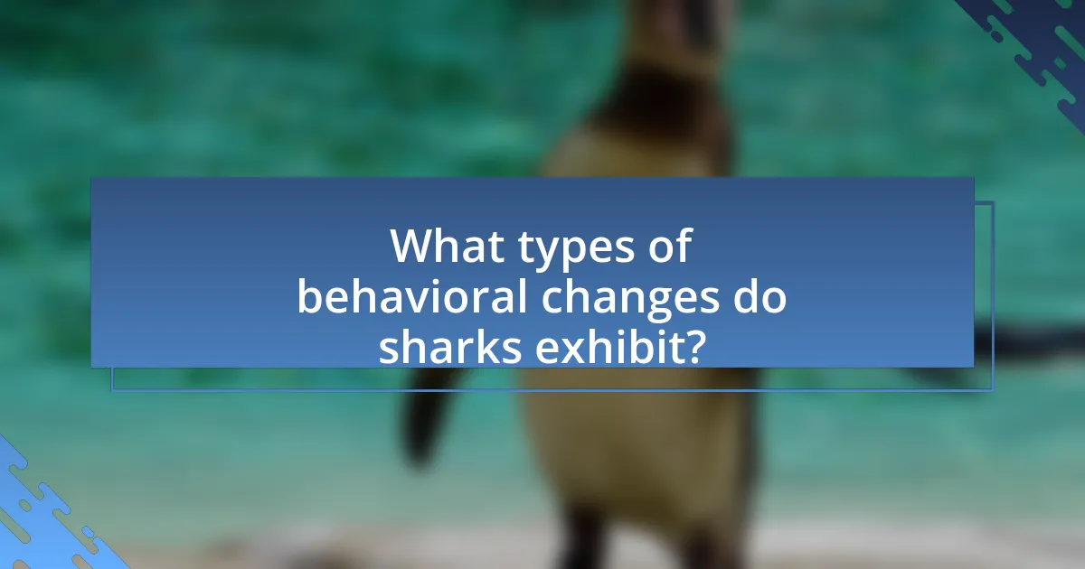 What types of behavioral changes do sharks exhibit?